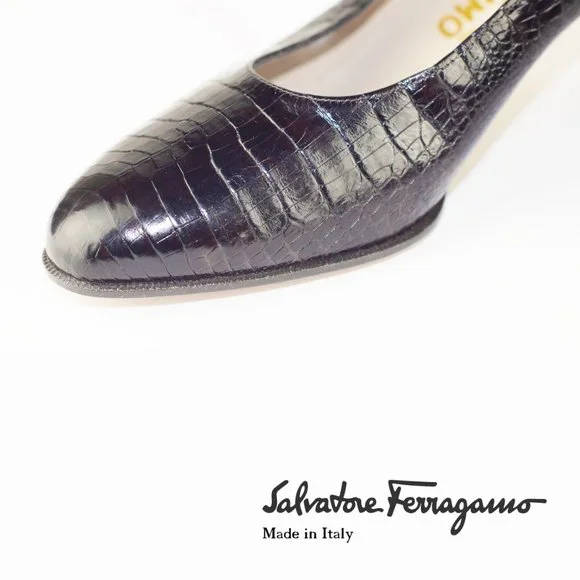 Ferragamo women's closed toe brown pump - Picture 4 of 6